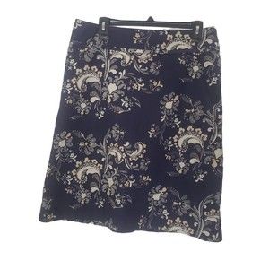 Vintage H&M Blue with Floral Skirt Cotton & Linning is Polyester Womens Size 12